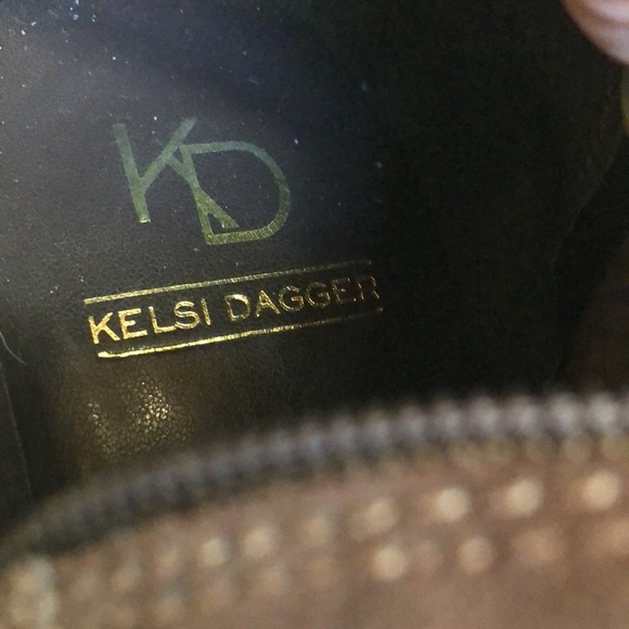 Kelsi Dagger tall genuine suede espresso brown boot wood heel inside zip 7.5 - Picture 6 of 10